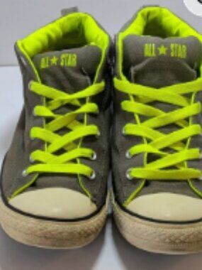 Converse All Star High Top Sneakers Gray/Neon Green